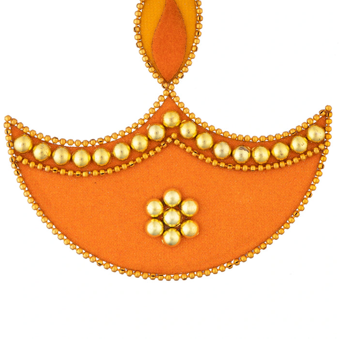 Rangoli Sticker | Velvet Muggu Sticker/ Diya Design Kolam Sticker for Pooja Room Decor