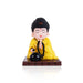 Buddha Statue With Solar Monk - 3.5 X 3 | Resin Statue/ Yellow Buddha Murti Showpiece For Home Decor - Fibre Murties