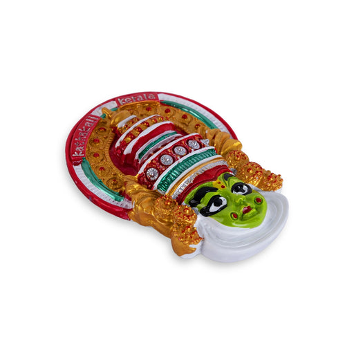Kathakali Head Fridge Magnet - 2.75 X 2 Inches | Kathakali Face Picture Magnet/ Photo Magnet For Home Decor - Fridge Magnet