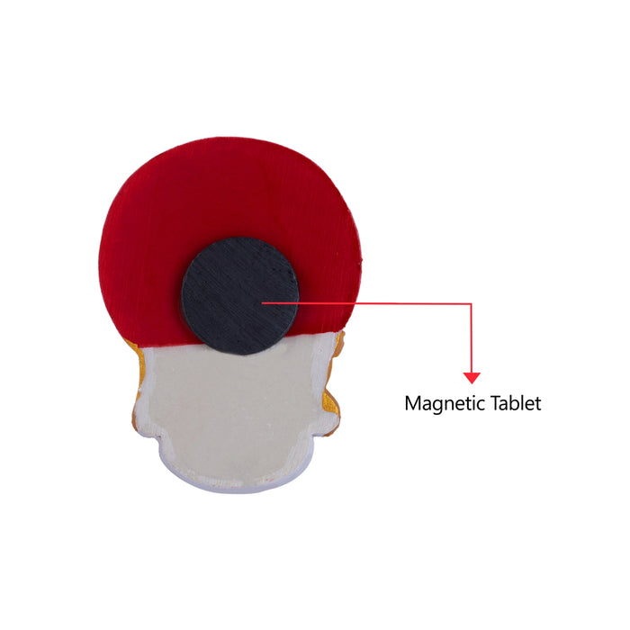 Kathakali Head Fridge Magnet - 2.75 X 2 Inches | Kathakali Face Picture Magnet/ Photo Magnet For Home Decor - Fridge Magnet