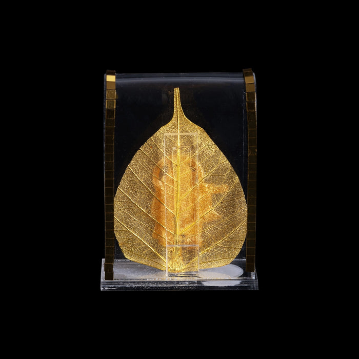 Radha Krishna Murti Doom - 3 X 2 Inches | Leaf With Radha Krishna Idol/ Lucky Radha Krishna Statue For Home - Table Stand Accessories