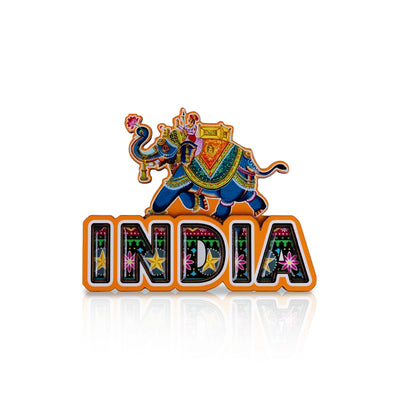India With Ambari Elephant Fridge Magnet - 3 X 3.5 Inches | Picture Magnet/ Photo Magnet For Home Decor