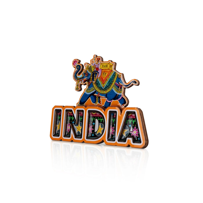 India With Ambari Elephant Fridge Magnet - 3 X 3.5 Inches | Picture Magnet/ Photo Magnet For Home Decor - Fridge Magnet