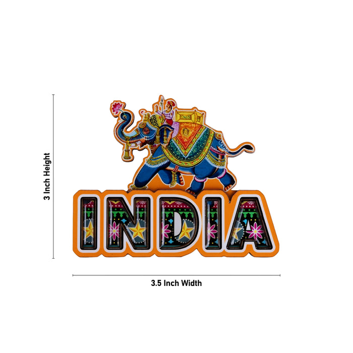 India With Ambari Elephant Fridge Magnet - 3 X 3.5 Inches | Picture Magnet/ Photo Magnet For Home Decor - Fridge Magnet