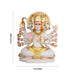 Panchamukhi Hanuman Sitting On Base Murti -12 x 9 Inches | Marble Statue/ Anjaneyar Sculpture For Home Decor - Panchaloha Murties