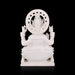 Ganesha Sitting On Base Murti - 9 x 7 Inches | Marble Idol / Vinayakar Statue For Home Pooja Décor - Fibre Murties