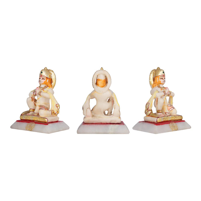 Ram Darbar Murti Set - 9 x 3.5 Inches | Marble Statue/ Sita Ram Laxman Hanuman/ Ram Darbar Idol for Pooja - Fibre Murties