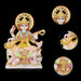 Saraswati Sitting On Base Murti - 9 x 6.5 Inches | Marble Idol / Saraswathy Statue For Home Pooja Décor - Fibre Murties