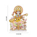 Saraswati Sitting On Base Murti - 9 x 6.5 Inches | Marble Idol / Saraswathy Statue For Home Pooja Décor - Fibre Murties