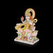 Saraswati Sitting On Base Murti - 9 x 6.5 Inches | Marble Idol / Saraswathy Statue For Home Pooja Décor - Fibre Murties