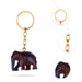 Elephant Design Key Chain - 1 x 1.5 Inches | Rose wood Key Holder/ Key Ring for Car And Bike - Key Chain & Key Holder