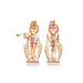 Radha Krishna Murti Pair - 11.5 x 5 Inches | Resin Statue/ Painted Radha Krishna Idol for Pooja - Fibre Murties