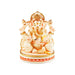 Ganesh Murti Sitting On Chowki - 9 x 8 Inches | Resin Statue/ Ganpati Murti/ Vinayaka Statue for Pooja - Fibre Murties