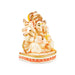 Ganesh Murti Sitting On Chowki - 9 x 8 Inches | Resin Statue/ Ganpati Murti/ Vinayaka Statue for Pooja - Fibre Murties