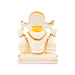 Ganesh Murti Sitting On Chowki - 9 x 8 Inches | Resin Statue/ Ganpati Murti/ Vinayaka Statue for Pooja - Fibre Murties