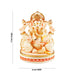 Ganesh Murti Sitting On Chowki - 9 x 8 Inches | Resin Statue/ Ganpati Murti/ Vinayaka Statue for Pooja - Fibre Murties