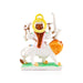 Durga Murti Sitting On Lion - 11.5 x 8.5 Inches | Resin Statue/ Painted Durga Idol/ Durga Statue for Pooja - Fibre Murties