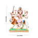 Durga Murti Sitting On Lion - 11.5 x 8.5 Inches | Resin Statue/ Painted Durga Idol/ Durga Statue for Pooja - Fibre Murties