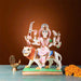 Durga Murti Sitting On Lion - 11.5 x 8.5 Inches | Resin Statue/ Painted Durga Idol/ Durga Statue for Pooja - Fibre Murties