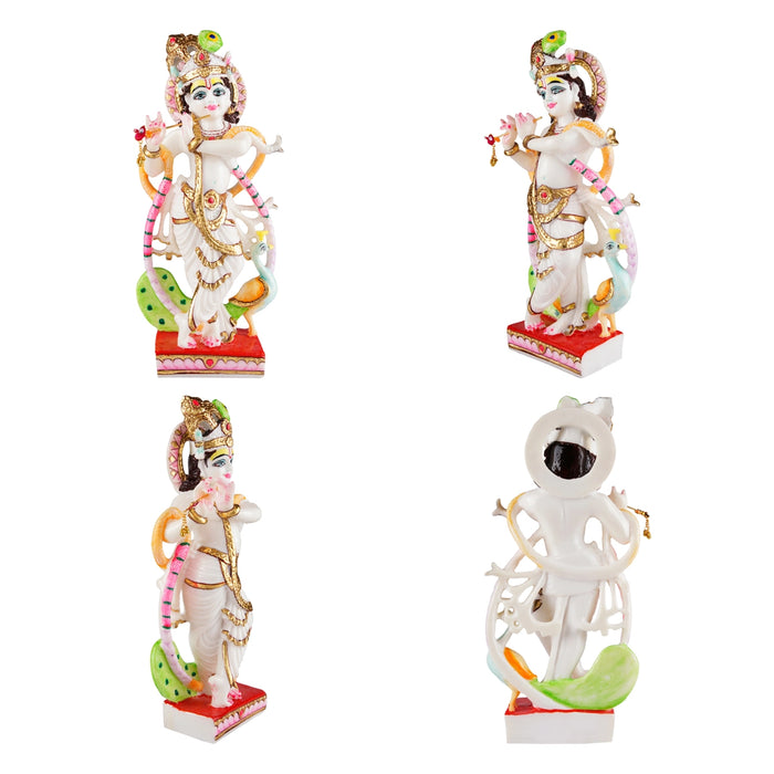 Radha Krishna Statue Pair - 14 x 6 Inches | Resin Statue/ Painted Radha Krishna Idol for Pooja