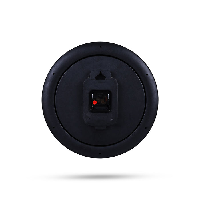 Samaym Analog Wall Clock - 16 Inches Dia | Wooden Clock/ S05 Hanging Clock For Home Wall Decor & Time Display - Wall Hanging