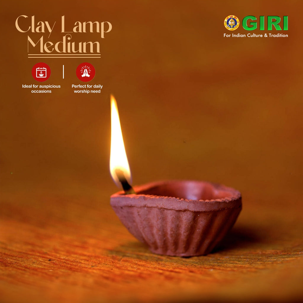 Agal Vilakku - Pcs - 12 - 3 Inches | Clay Deepam/ Pooja Diya/ Clay Lamp for Home