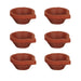 Agal Vilakku - Pcs - 6 | Clay Deepam/ Pooja Diya/ Clay Lamp for Home - Karthik Deep