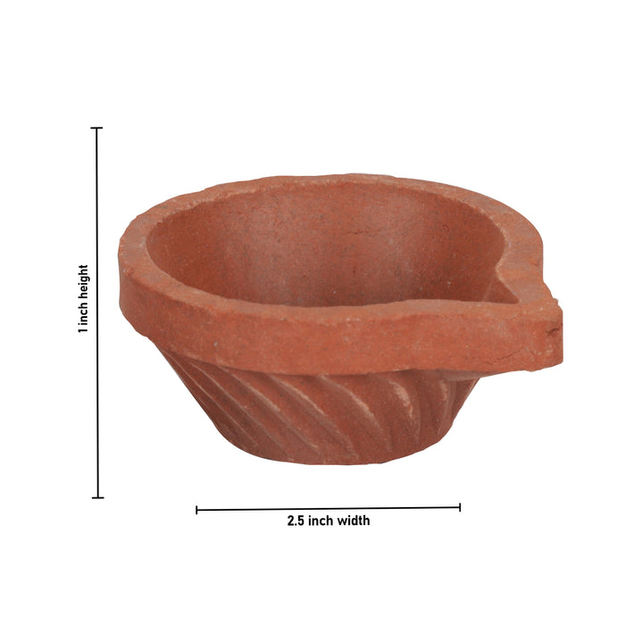 Agal Vilakku - Pcs - 6 | Clay Deepam/ Pooja Diya/ Clay Lamp for Home