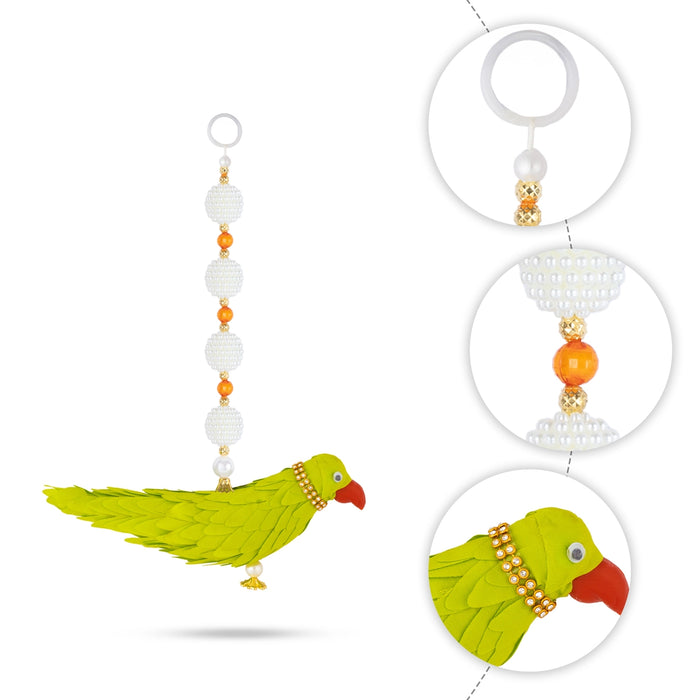 Parrot Design Wall Hanging - 11 Inches | Decorative Hanging/ Wall Decor For Home Entrance & Pooja Room/ Assorted