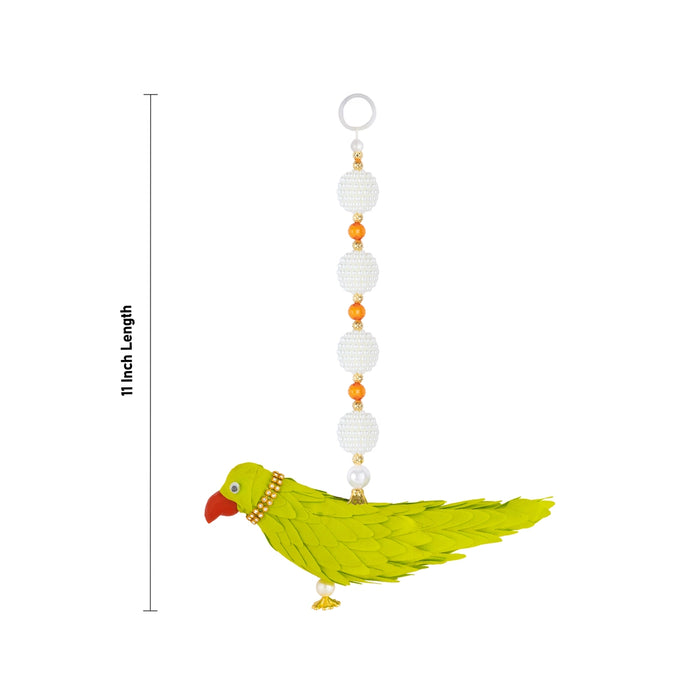 Parrot Design Wall Hanging - 11 Inches | Decorative Hanging/ Wall Decor For Home Entrance & Pooja Room/ Assorted