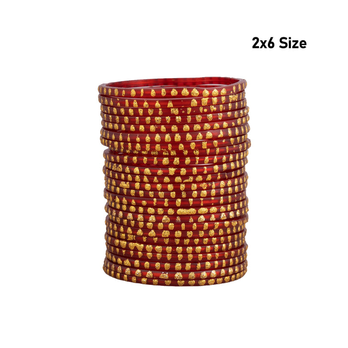 Bangle - 2.4 - 2.6 Inches | 2 Dozen / Glass Chudi / Glass Bangle / Kanadi Valaiyal / Glass Lahthi for Women