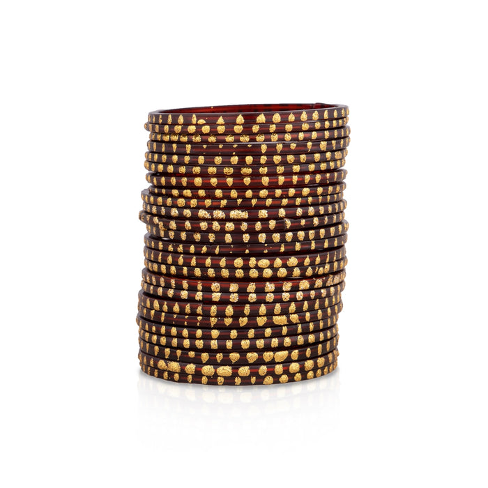 Glass Bangles - 2 x 2 Inches | 2 Dozen / Glass Chudi / Kanadi Valayal / Glass Lahthi for Women - Ethnic Wear Accessories
