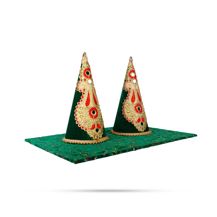 Decorative Paruppu Thengai Koodu With Base Set- 9 X 5 Inch | Paruppu Thengai Cone/Paruppu Koodu For Wedding Decor - Wedding Essentials