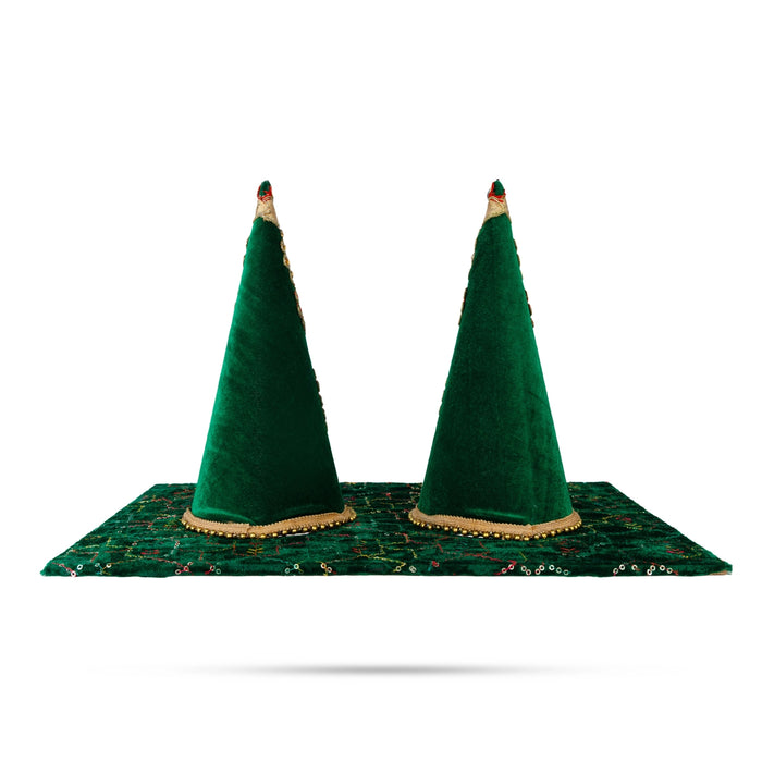 Decorative Paruppu Thengai Koodu With Base Set- 9 X 5 Inch | Paruppu Thengai Cone/Paruppu Koodu For Wedding Decor - Wedding Essentials