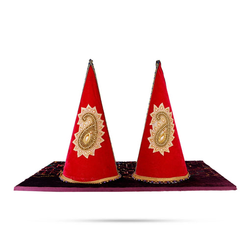 Decorative Paruppu Thengai Koodu With Base Set- 9 X 5 Inch | Paruppu Thengai Cone/Paruppu Koodu For Wedding Decor - Wedding Essentials