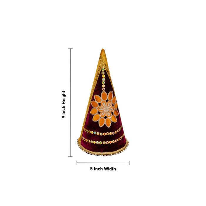 Decorative Paruppu Thengai Koodu With Base Set- 9 X 5 Inch | Paruppu Thengai Cone/Paruppu Koodu For Wedding Decor - Wedding Essentials