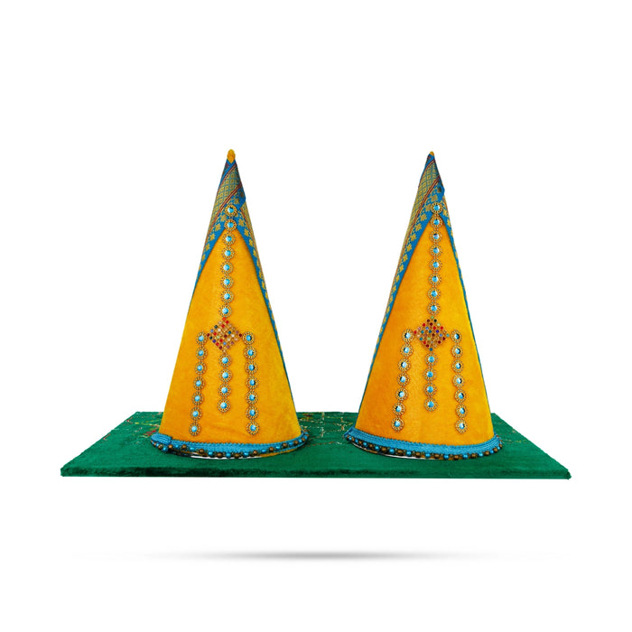 Decorative Paruppu Thengai Koodu With Base Set- 9 X 5 Inch | Paruppu Thengai Cone/Paruppu Koodu For Wedding Decor - Wedding Essentials