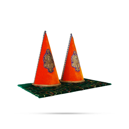 Decorative Paruppu Thengai Koodu With Base Set- 9 X 5 Inch | Paruppu Thengai Cone/Paruppu Koodu For Wedding Decor - Wedding Essentials