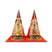 Perumal Thayar Design Paruppu Thengai Koodu Pair - 12 x 6 Inches | Paruppu Thengai Cone for Wedding Decor - Wedding Essentials