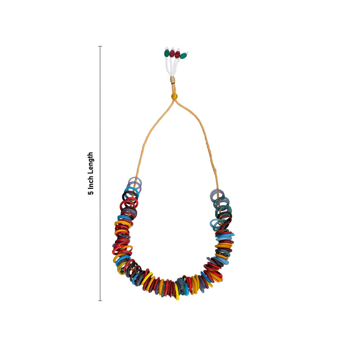 Bangle Garland - 5 Inches | Multicolour Valayal Malai/ Chittigajulu/ Small Bangle Hara for Deity