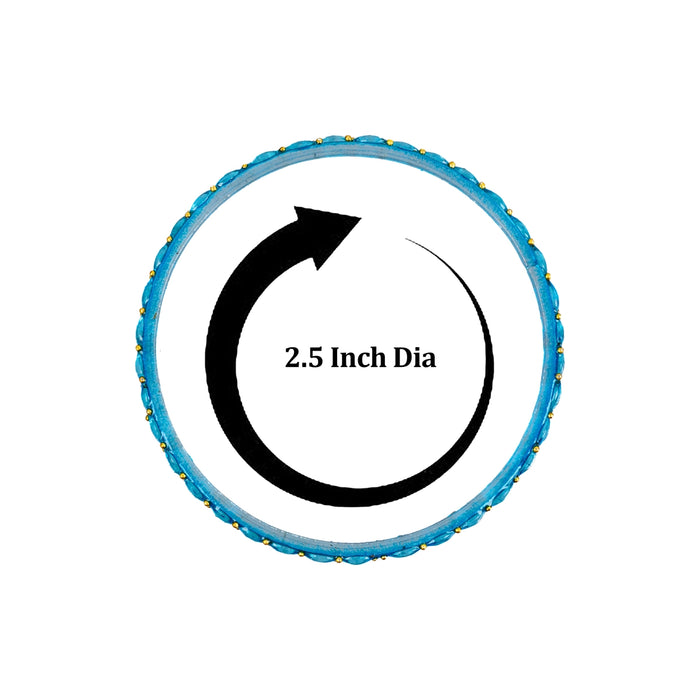 Raindrop Glass Bangles - 2 Dozen | 2.5 Inches/ Glass Chudi/ Glass Lahthi for Ladies - Ethnic Wear Accessories