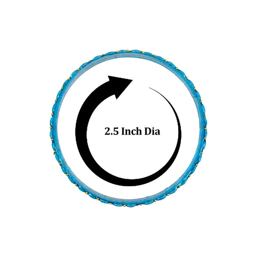 Raindrop Glass Bangles - 2 Dozen | Glass Chudi/ 2.5 Inches/ Glass Lahthi for Ladies - Ethnic Wear Accessories