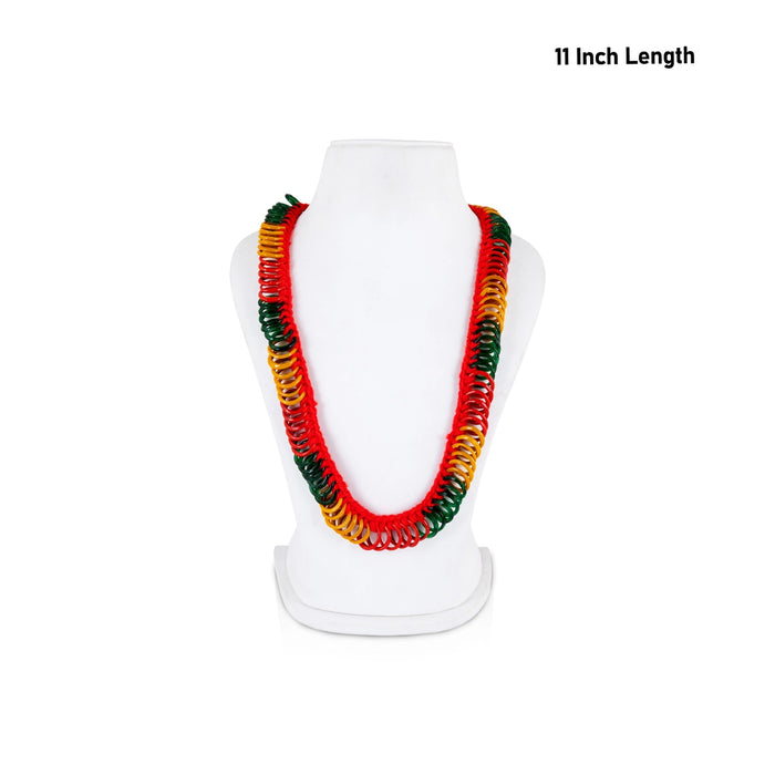 Bangle Garland - 11 Inches | Multicolour Valayal Malai/ Chittigajulu/ Small Size Bangle Hara for Deity