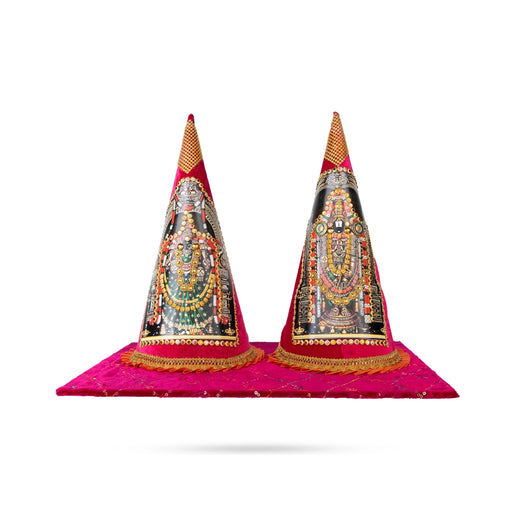 Balaji Thayar Design Paruppu Thengai Koodu With Base Set- 12 X 6 Inches | Paruppu Thengai Cone For Wedding Decor - Wedding Essentials