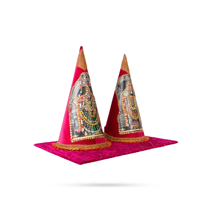 Balaji Thayar Design Paruppu Thengai Koodu With Base Set- 12 X 6 Inches | Paruppu Thengai Cone For Wedding Decor - Wedding Essentials