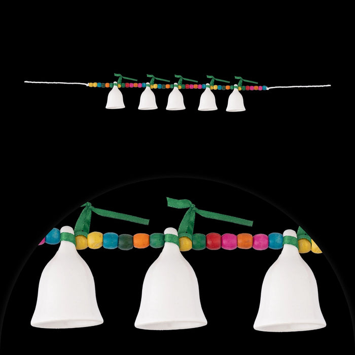 Ceramic Bells Toran - 20 Inches | Decorative Door Toran / Hanging Bell Bunting for Home Entrance & Festive Decor