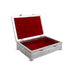 Pooja Box - 7 x 10 Inches | Silver Polish Jewellery Box/ Storage Box for Home - Pooja Box & Paduka