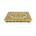 Bajot - 10 x 10 Inches | Wooden Manai Palagai / Gold Polish Meenakari Design Chowki for Pooja - Bajot