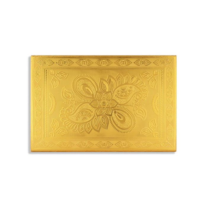 Bajot - 12 x 18 Inches | Gold Chowki / Patla / Manai Palagai for Pooja - Bajot