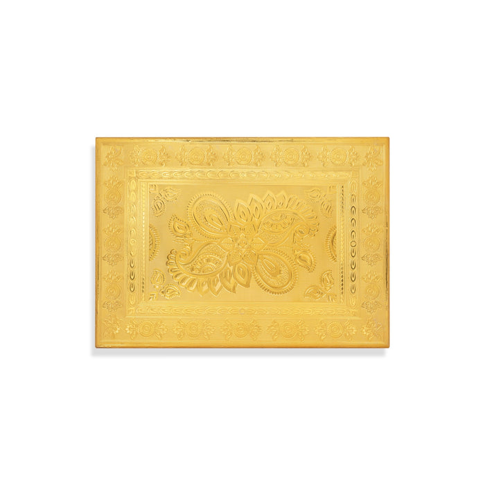 Chowki - 15 x 21 Inches | Gold Bajot / Patla / Manai Palagai for Pooja - Bajot